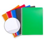 Bookinzi Okul Defteri - 60gr. 70 yaprak A4 Spiralli Mavi Kareli Defter 5'li Set