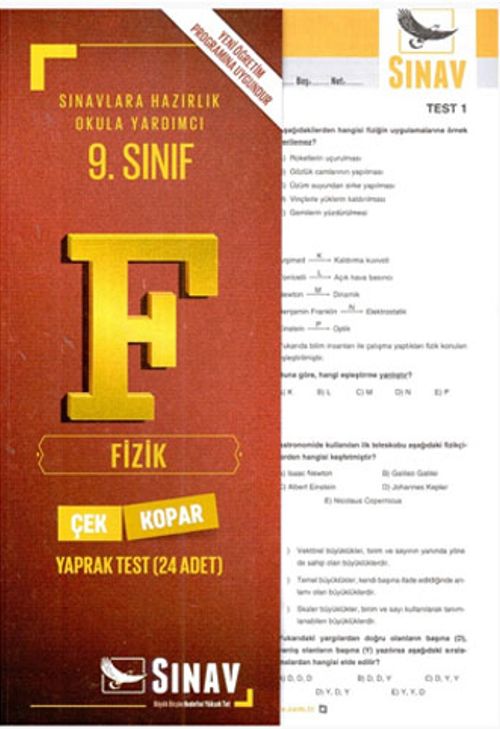 9. Sınıf Fizik Çek Kopar Yaprak Test