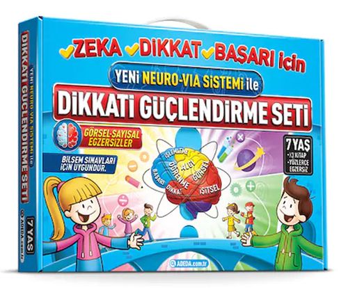 Dikkati Güçlendirme Seti 7 Yaş 1. Sınıf Yeni Neuro Via Sistemi İle