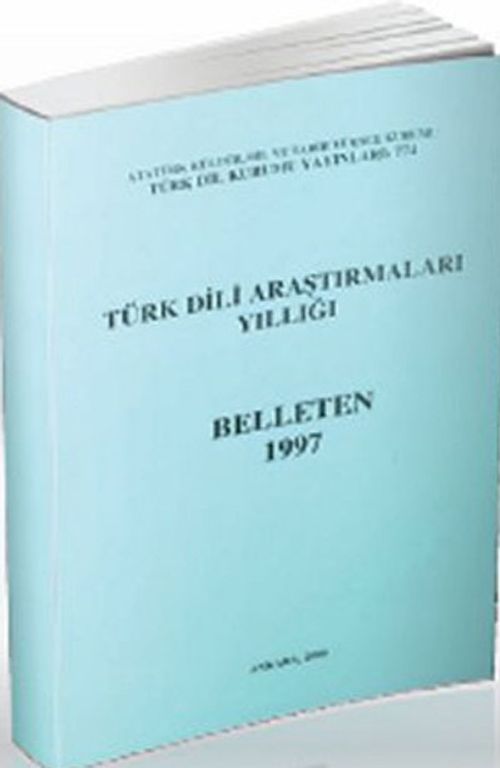 Türk Dili Araştırmaları Yıllığı Belleten 1997