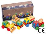 Montessori Ahşap Zeka Oyunları / w-Construction Cars