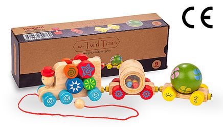 Montessori Ahşap Zeka Oyunları / w-Twirl Train