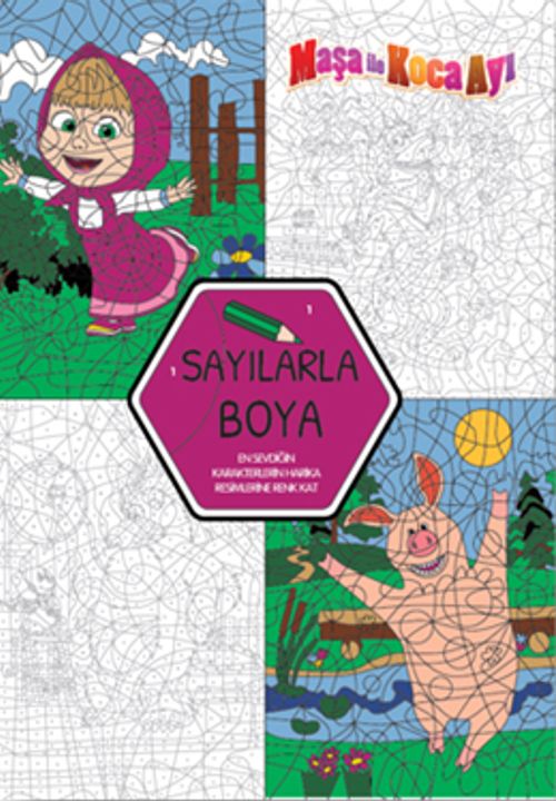 Maşa ile Koca Ayı Sayılarla Boya