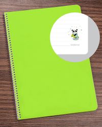 Bookinzi Okul Defteri - 80gr 70 yaprak  A4 Spiralli - Pandalı Defter