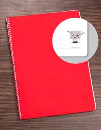 Bookinzi Okul Defteri -  80gr 70 yaprak A4 Spiralli - Mektuplu Defter