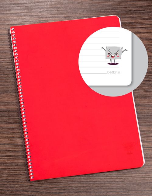 Bookinzi Okul Defteri -  80gr 70 yaprak A4 Spiralli - Mektuplu Defter