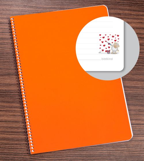 Bookinzi Okul Defteri -  80gr 70 yaprak A4 Spiralli - Koyunlu Defter