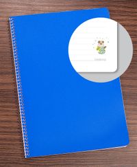 Bookinzi Okul Defteri - 80gr 70 yaprak  A4 Spiralli - Köpekli Defter