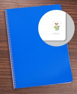 Bookinzi Okul Defteri - 80gr 70 yaprak  A4 Spiralli - Köpekli Defter