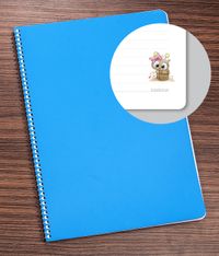 Bookinzi Okul Defteri -  80gr 70 yaprak A4 Spiralli - Baykuşlu Defter