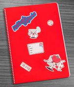 Bookinzi Okul Defteri -  80gr 70 yaprak A4 Spiralli - Stickerli Mektuplu Defter