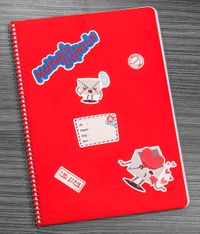 Bookinzi Okul Defteri -  80gr 70 yaprak A4 Spiralli - Stickerli Mektuplu Defter