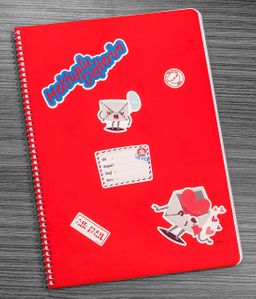 Bookinzi Okul Defteri -  80gr 70 yaprak A4 Spiralli - Stickerli Mektuplu Defter