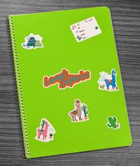 Bookinzi Okul Defteri - 80gr 70 yaprak  A4 Spiralli - Stickerli Lamalı Defter