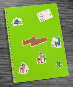 Bookinzi Okul Defteri - 80gr 70 yaprak  A4 Spiralli - Stickerli Lamalı Defter