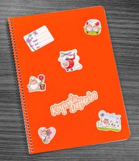 Bookinzi Okul Defteri -  80gr 70 yaprak A4 Spiralli - Stickerli Koyunlu Defter