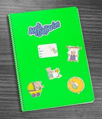 Bookinzi Okul Defteri -  80gr 70 yaprak A4 Spiralli - Stickerli Ayılı Defter