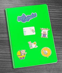 Bookinzi Okul Defteri -  80gr 70 yaprak A4 Spiralli - Stickerli Ayılı Defter