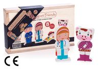 Montessori Ahşap Zeka Oyunları / w-Magnet Friends