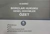 Bor&ccedil;lar Hukuku Genel H&uuml;k&uuml;mler &Ouml;zet