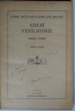 Edebi Yeniliğimiz / Birinci Kısım (Kod:7-I-22)
