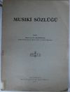 Musıki S&ouml;zl&uuml;ğ&uuml; (Kod:20-C-18)