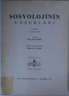 Sosyolojinin Unsurları (Kod:7-I-23)