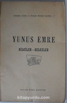 Yunus Emre / Bilgiler - Belgeler (Kod:7-I-21)