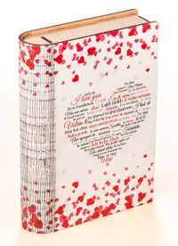 Kitap Şeklinde Mıknatıslı Ahşap Akordeon Kutu - Aşkın Dili