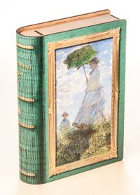 Kitap Şeklinde Mıknatıslı Ahşap Akordeon Kutu - Ressamlar - Monet