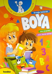 Alfabe-Şekiller-Meslekler-Sayılar  Örneğe Bakarak Boya (Zeka Geliştirici-Okul Öncesi Eğitimi)