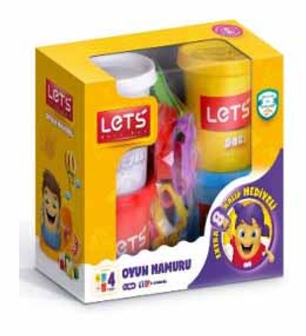 Oyun Hamuru 4 Renk L8344 - Kalıplı