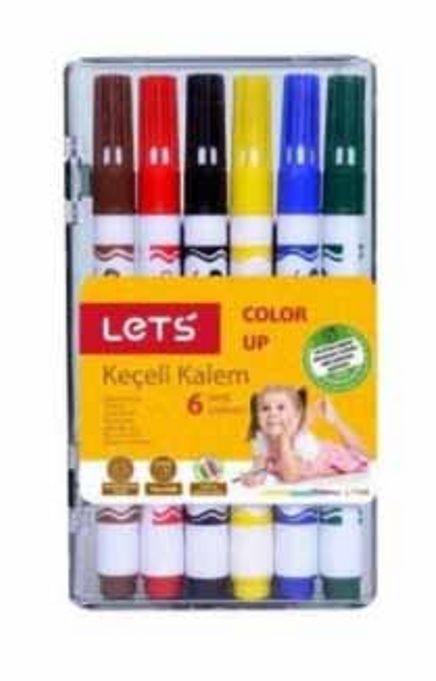 Keçeli Kalem 6 Renk Yarım Boy L-7106