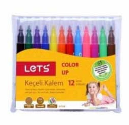 Keçeli Kalem 12 Renk Yarım Boy L-7110