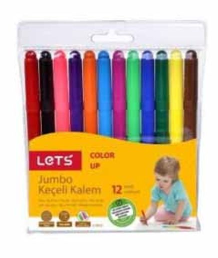 Jumbo Keçeli Kalem 12 Renk L-7012