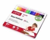 24 Renk Boya Kalemi Metal Kutuda L-4124T