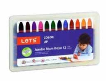 Jumbo Mum Boya 12 Renk Plastik Kutulu L-6512P