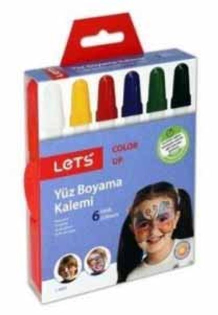 6 Renk Çevirmeli Yüz Boyama Kalemi L-6806