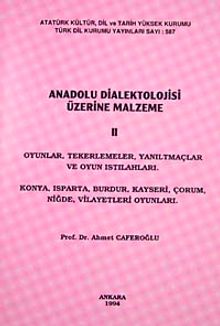 Anadolu Dialektolojisi Üzerine Malzeme II