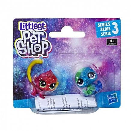 Littlest Pet Shop 2'li Kozmik Miniş Koleksiyonu İyi Dostlar Kırmızı Maymun - Mavi Hayvan (E2128)