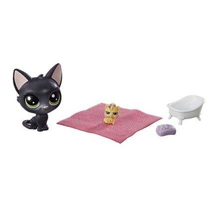 Littlest Pet Shop Miniş ve Yavrusu - Jade-Kittylina Scrapper (B9358)