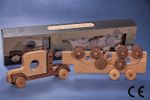 Montessori Ahşap Zeka Oyunları/ w- Car Transport Truck