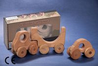 Montessori Ahşap Zeka Oyunları/ w-Wooden Car Hammer