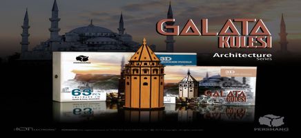 Galata Kulesi 3 Boyutlu Yapboz Ahşap