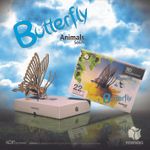 Ahşap Butterfly Kelebek 3 Boyutlu Yapboz (22 Parça)