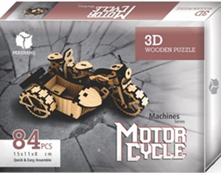 Taksi Motoru (Motor Cycle) Yapboz Ahşap (84 Parça)