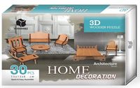 Ev Eşyaları Home Decoration 3D Wooden Puzzle Ahşap (30 Parça)