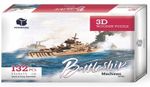 Savaş Gemisi (Battleship) 3 Boyutlu Yapboz Ahşap (132 PArça)