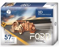 Ford Klasik Otomobil 3D Wooden Puzzle Ahşap (57 Parça)