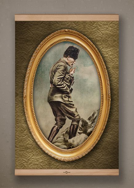 Full Frame Kanvas Poster - Atatürk Kocatepe'de 1922 - KAYIN (FFK-TR01)